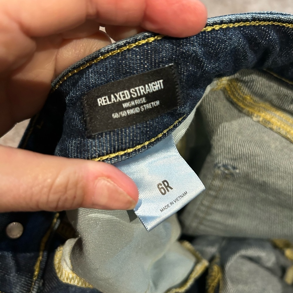 Express Dark Blue High Rise Jeans - Picture 3 of 5